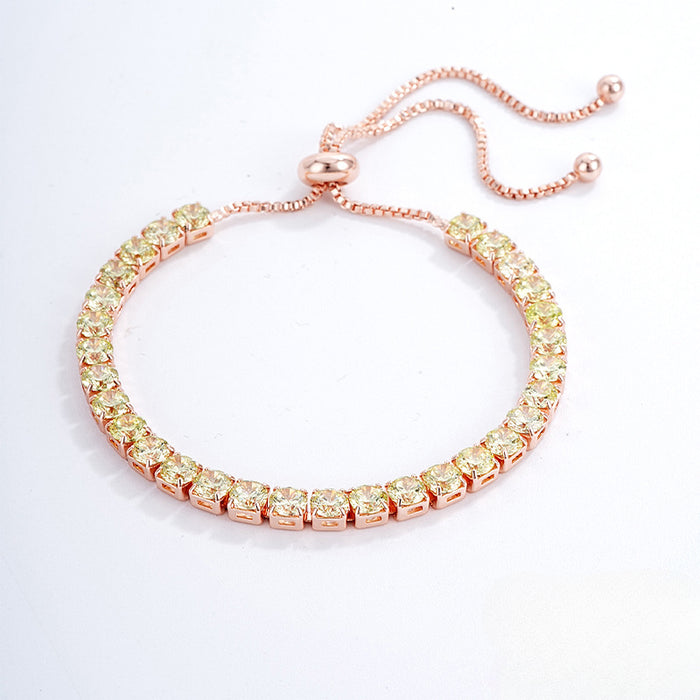 Wholesale Copper Inlaid Zirconia Pull-out Bracelet JDC-BT-MOXI001