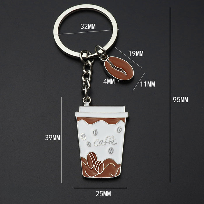 Wholesale Zinc Alloy Coffee Glue Keychain JDC-KC-XunX023