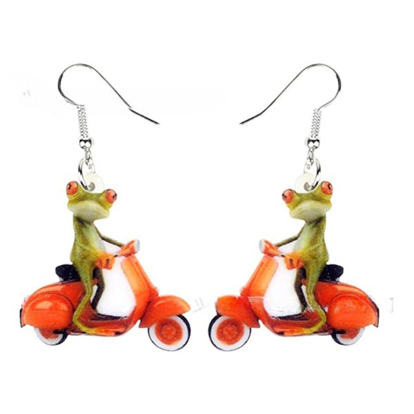 Wholesale Frog Acrylic Pendant Earrings JDC-ES-Yuhen003