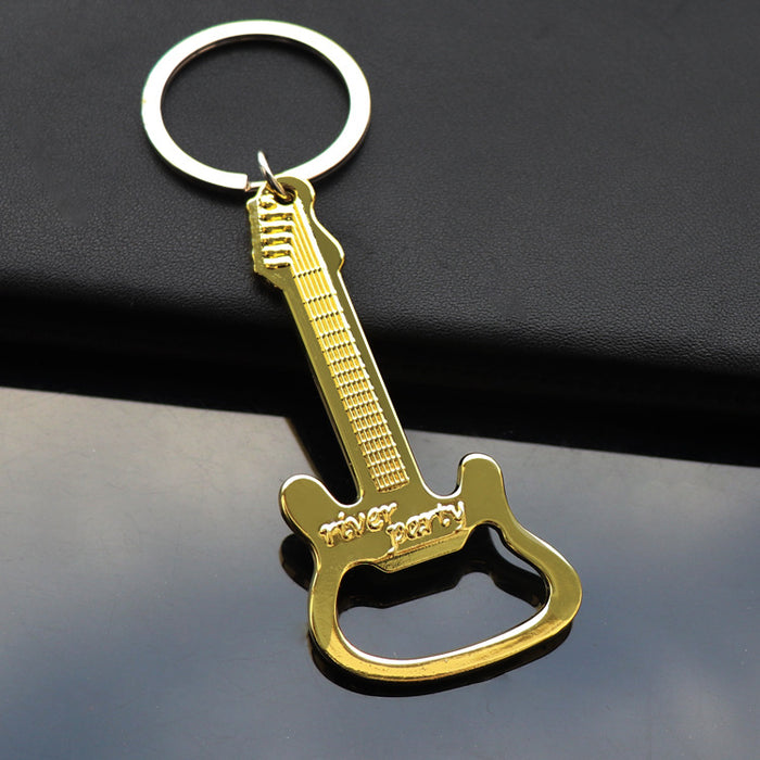 Wholesale Zinc Alloy Creative Guitar Bottle Opener Keychain JDC-KC-XunX017