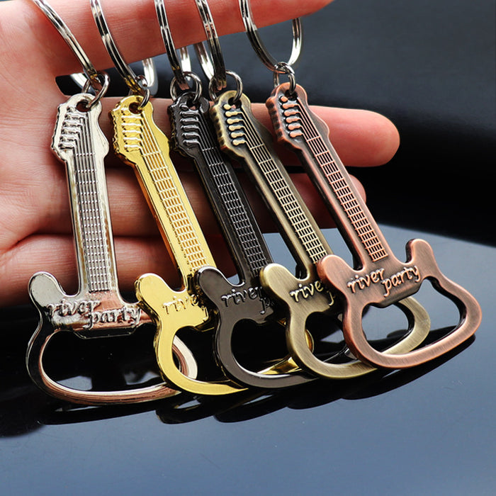 Wholesale Zinc Alloy Creative Guitar Bottle Opener Keychain JDC-KC-XunX017