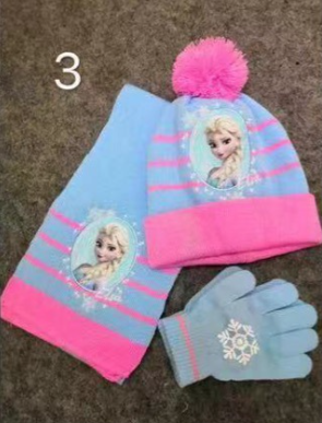 Wholesale Girls Hat Scarf Gloves Three Piece Set JDC-FH-Baon002