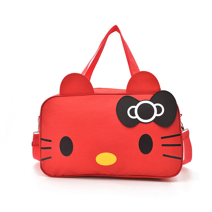 Wholesale Shoulder Bag Canvas Cartoon Cat Travel Storage Bag Handheld Diagonal (S) JDC-SD-Zihui001