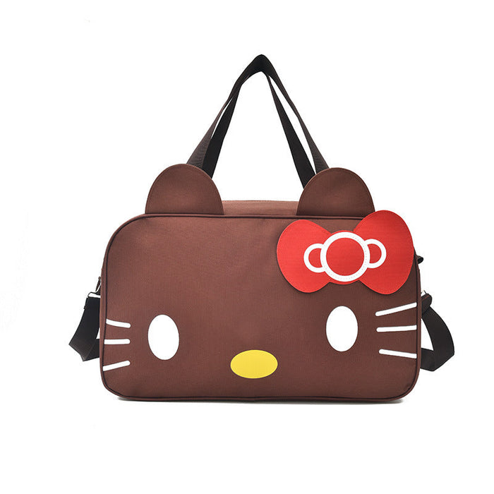 Wholesale Shoulder Bag Canvas Cartoon Cat Travel Storage Bag Handheld Diagonal (S) JDC-SD-Zihui001