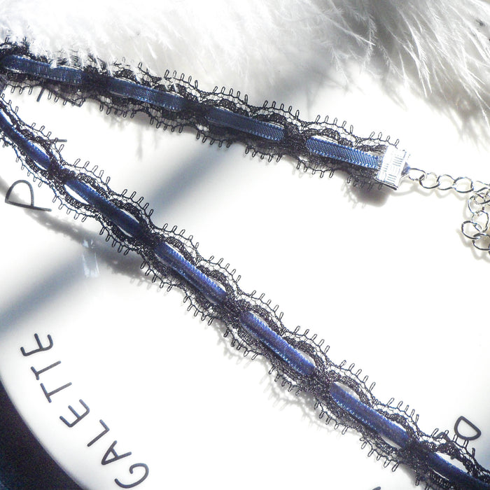 Wholesale Small niche design accessories temperament lace velvet wave girl necklace collarbone chain necklace for women