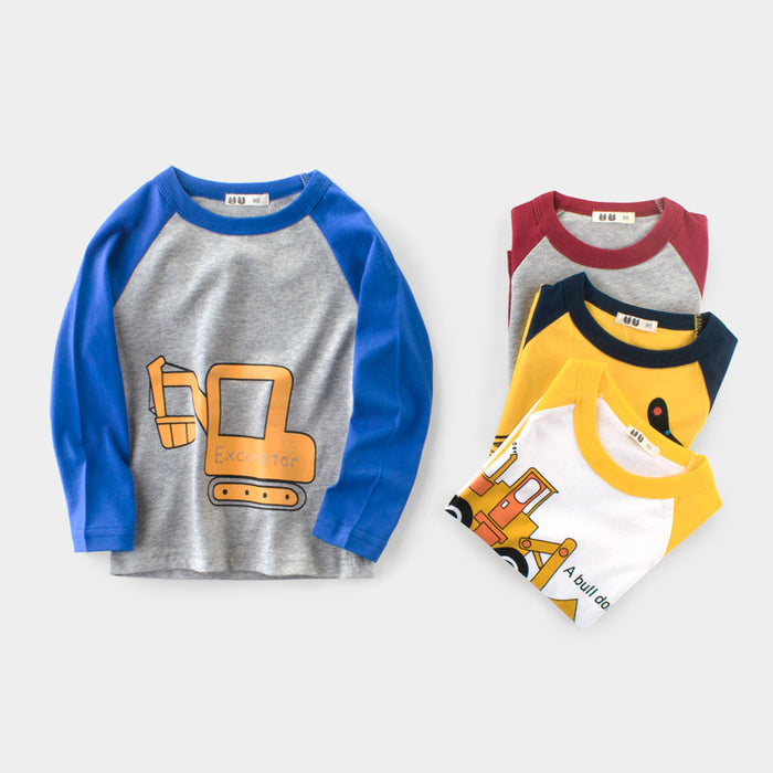 Wholesale Children's Clothing Autumn New Products Base Shirts Children's Long Sleeves Boys' T-shirts Baby T-shirts Boys' Clothes JDC-CTS-SXZB006