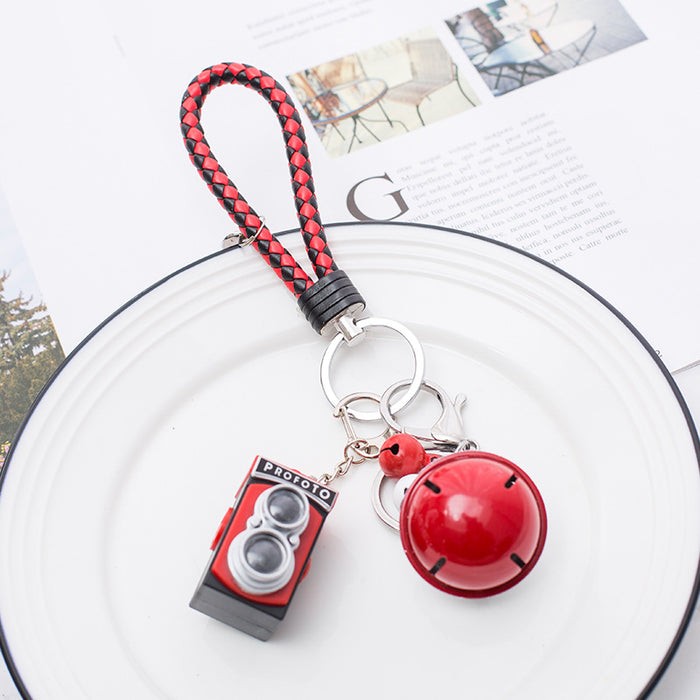 Wholesale retro LOMO camera keychain LED sounding luminous pendant
