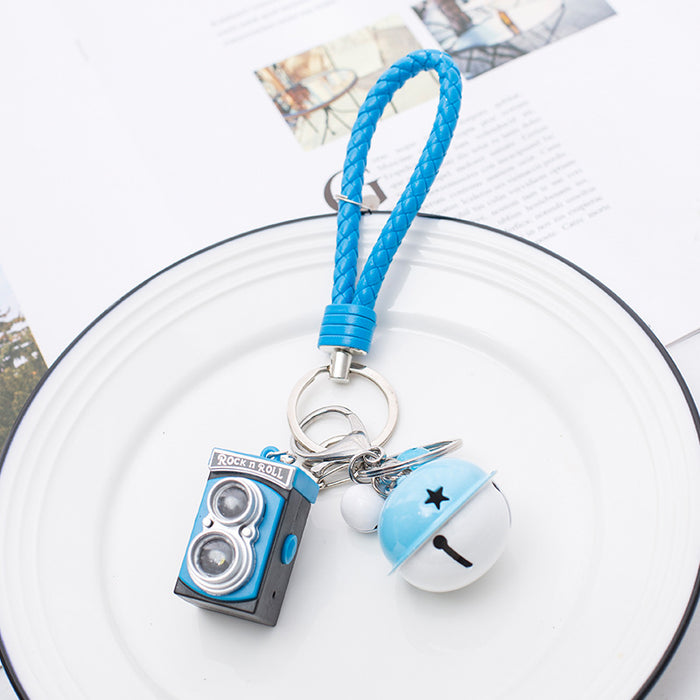 Wholesale retro LOMO camera keychain LED sounding luminous pendant