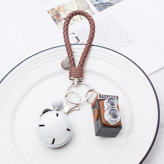 Wholesale retro LOMO camera keychain LED sounding luminous pendant