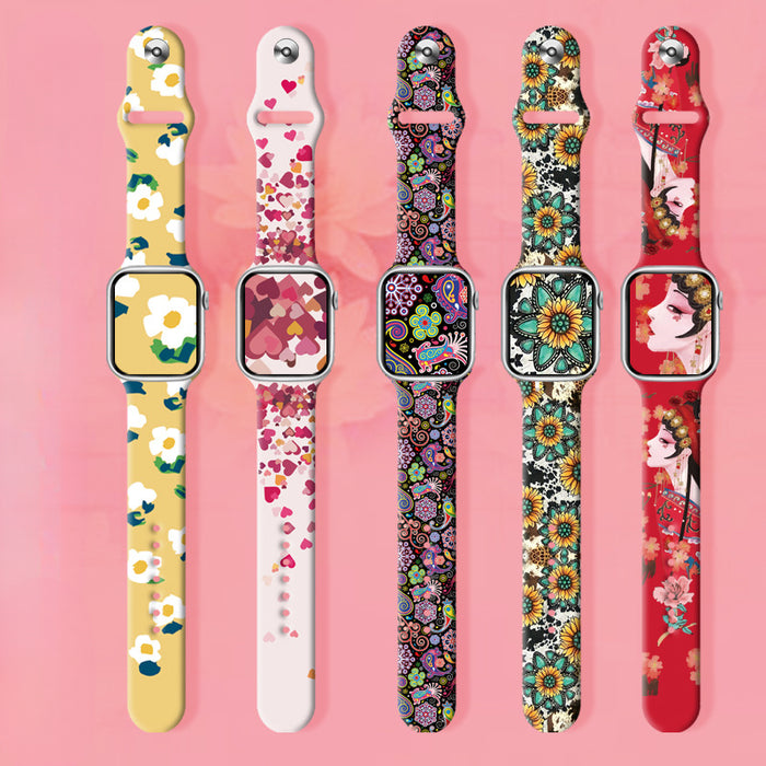 Wholesale Personalized Printed Silicone Watch Strap JDC-WD-NuoQi014