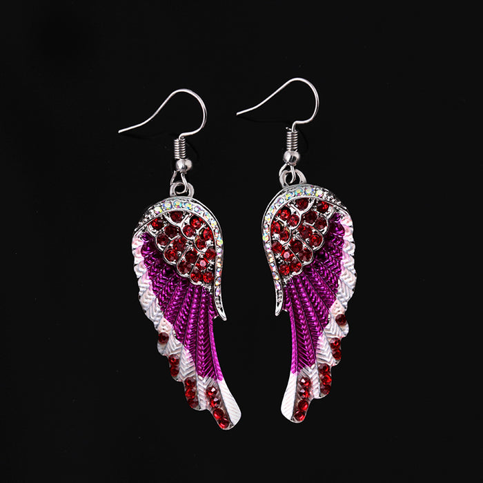Wholesale Diamond studded earrings, new minimalist wing earrings, earrings accessories
