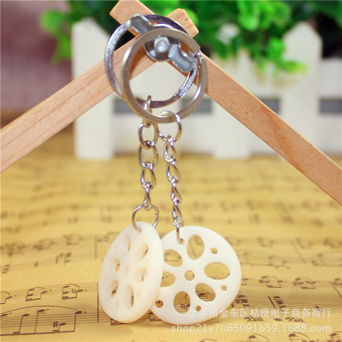 Wholesale Creative Resin Fruit Keychain Simulated Strawberry Grape Pomegranate Watermelon MOQ≥10