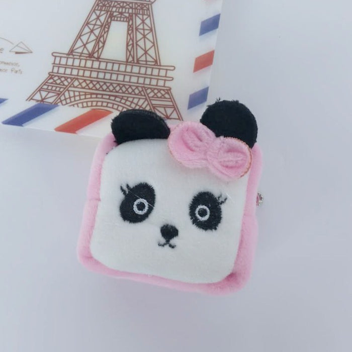 Wholesale Thickened Cute Women Plush Coin Purse Coin Bag Cartoon Totoro Key Bag Square JDC-WT-RC003