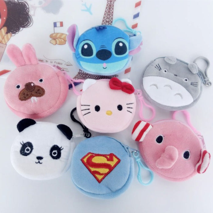 Wholesale Cartoon Cute Plush Small Coin Purse Girls Buckle Coin Bag Student Activity Gift Children Mini Fabric Bag JDC-WT-RC005