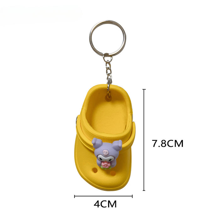 Wholesale Cartoon Mini Slippers Croc Keychain Keychain JDC-KC-FuYue001