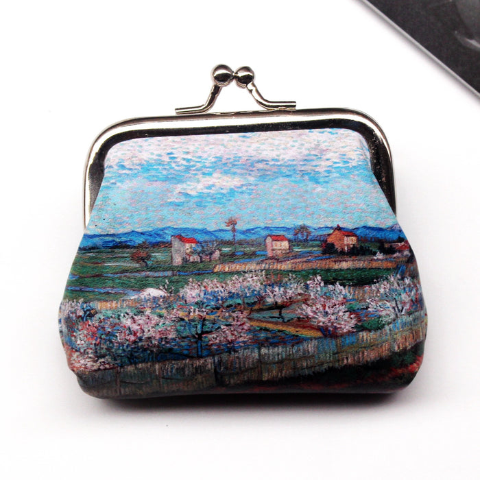 Wholesale Retro Creative Printed Women's Coin Purse with Buckle and Coin Bag JDC-WT-QW003