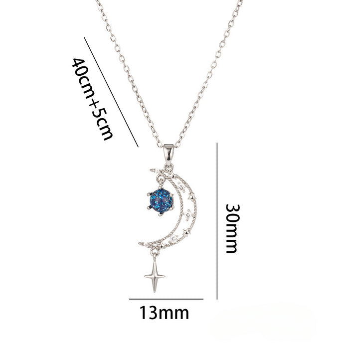 Wholesale Titanium Steel Planet Starry Sky Necklace JDC-NE-Kucai024