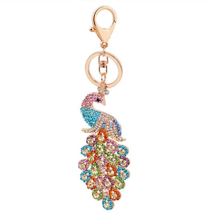 Wholesale Diamond Peacock Alloy Keychain JDC-KC-CH110