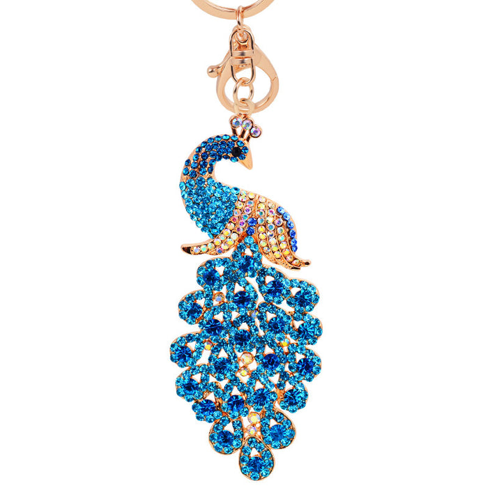 Wholesale Diamond Peacock Alloy Keychain JDC-KC-CH110