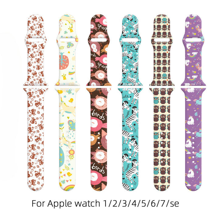 Wholesale Printed Silicone Watch Strap Wrist Strap JDC-WD-NuoQi080