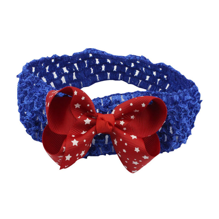 Wholesale Independence Day Fabric Bow Children's Headband JDC-HD-HeZhuo001