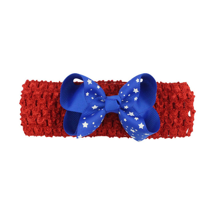 Wholesale Independence Day Fabric Bow Children's Headband JDC-HD-HeZhuo001