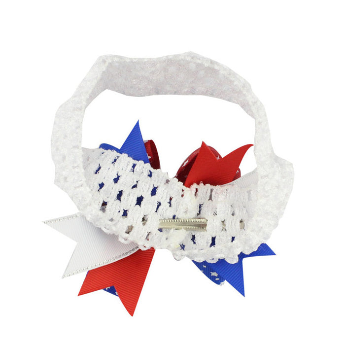 Wholesale American Flag Independence Day Children's Bow Fabric Headband JDC-HD-HeZhuo006