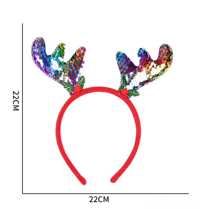 Wholesale Christmas Jewelry Headband Elk Antler Five-star Children's Plastic Headband JDC-HD-ZHHAO009