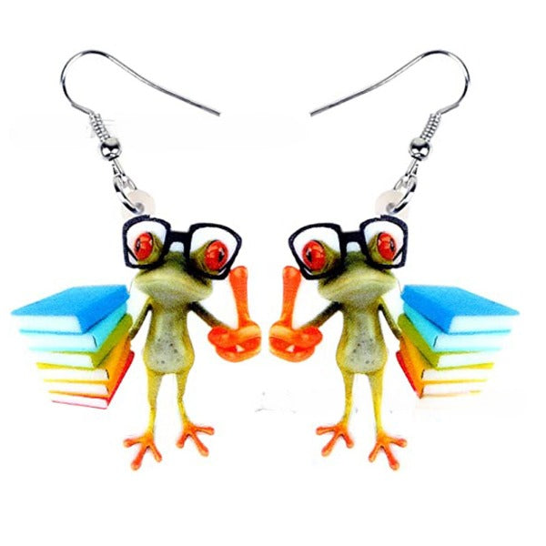 Wholesale Frog Acrylic Pendant Earrings JDC-ES-Yuhen003