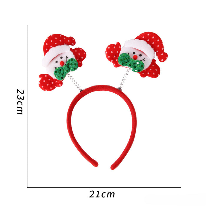 Wholesale Christmas Jewelry Headband Elk Antler Five-star Children's Plastic Headband JDC-HD-ZHHAO009