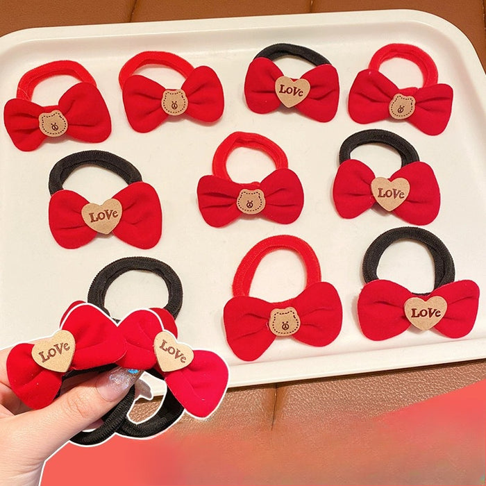 Wholesale New Year Red Velvet Bow Hairband JDC-HS-FX007