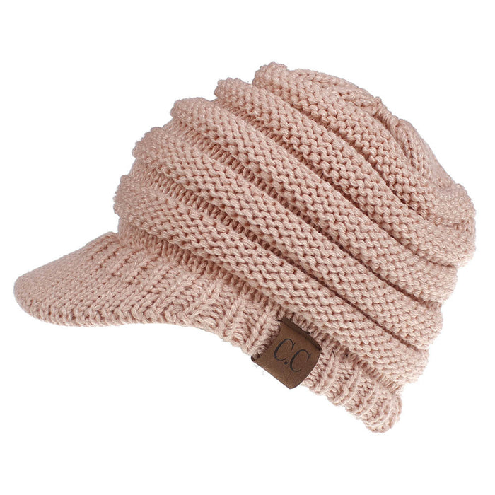 Wholesale Autumn and Winter Woolen Baseball Caps Open Ponytail Hats Knitted Winter Hats JDC-FH-XiaMi001