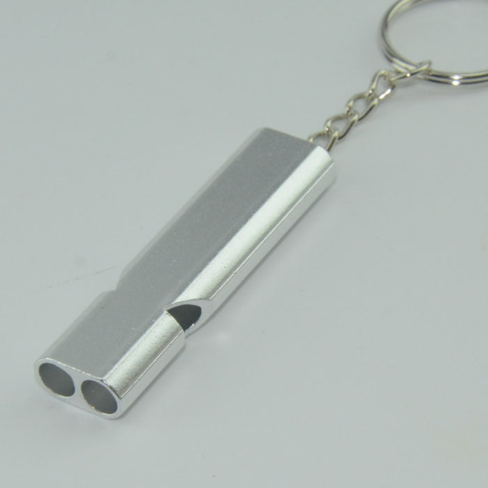 Wholesale Aluminum Alloy Double Tube Whistle Keychain JDC-KC-KB002