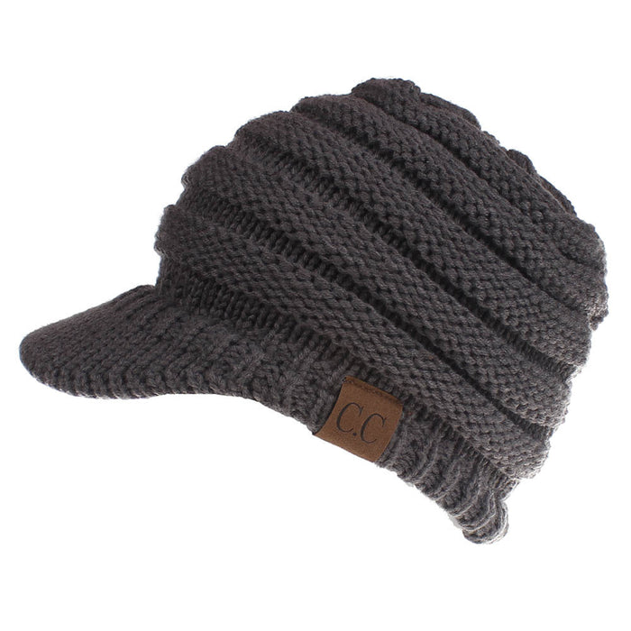 Wholesale Autumn and Winter Woolen Baseball Caps Open Ponytail Hats Knitted Winter Hats JDC-FH-XiaMi001