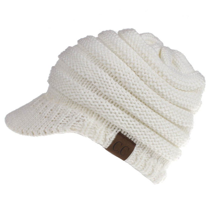 Wholesale Autumn and Winter Woolen Baseball Caps Open Ponytail Hats Knitted Winter Hats JDC-FH-XiaMi001