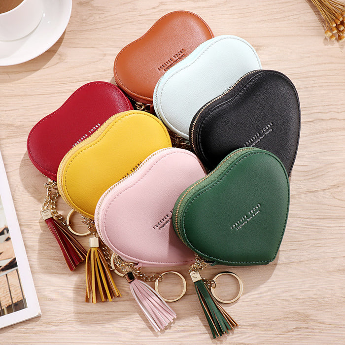 Wholesale Wallet Women's Personalized Keychain Cute Heart-Shaped Coin Bag Women's Coin Purse