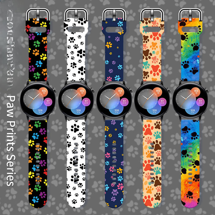 Wholesale Printed Silicone Watch Strap Wrist Strap JDC-WD-NuoQi062