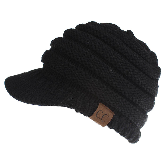 Wholesale Autumn and Winter Woolen Baseball Caps Open Ponytail Hats Knitted Winter Hats JDC-FH-XiaMi001