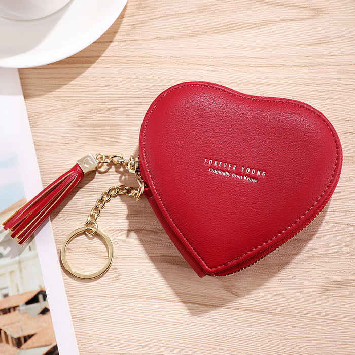 Wholesale Wallet Women's Personalized Keychain Cute Heart-Shaped Coin Bag Women's Coin Purse