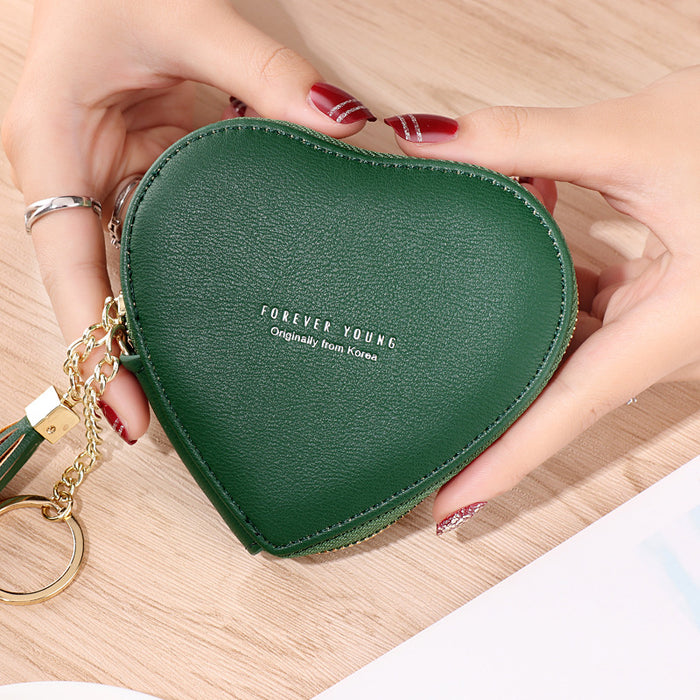 Wholesale Wallet Women's Personalized Keychain Cute Heart-Shaped Coin Bag Women's Coin Purse