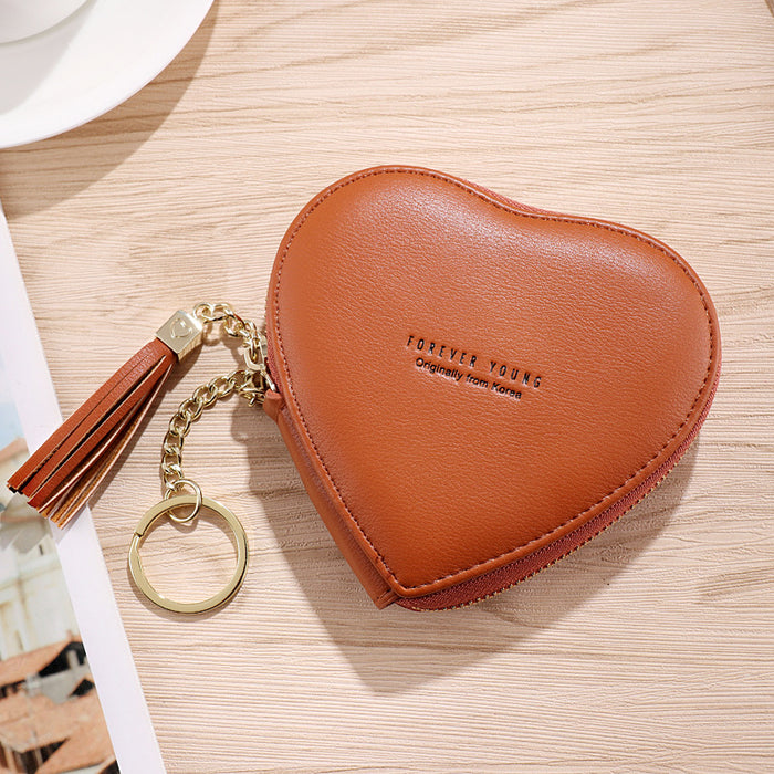 Wholesale Wallet Women's Personalized Keychain Cute Heart-Shaped Coin Bag Women's Coin Purse