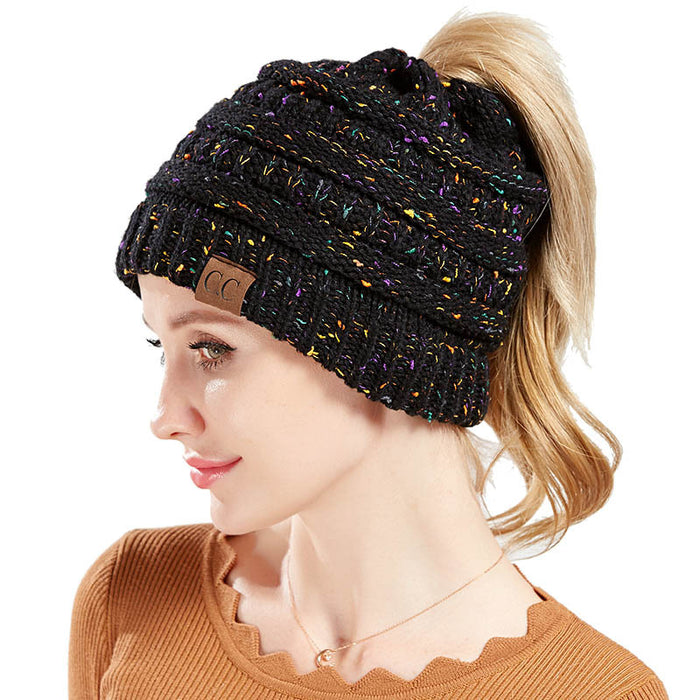 Wholesale Acrylic Yarn Mixed Colors Wool Knitted Hat JDC-FH-XiaMi008