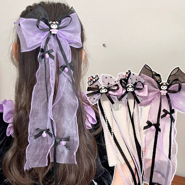 Wholesale Cartoon Hairpin Bow Ribbon Tassel Hairpin JDC-HC-DF007