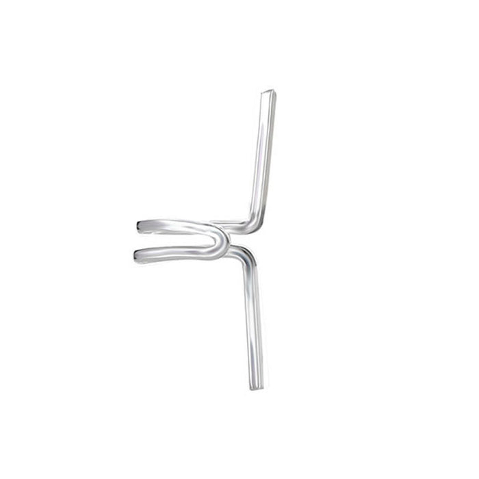 Wholesale Minimalist and personalized alloy cartilage earrings with double loops and ear clips without ear holes