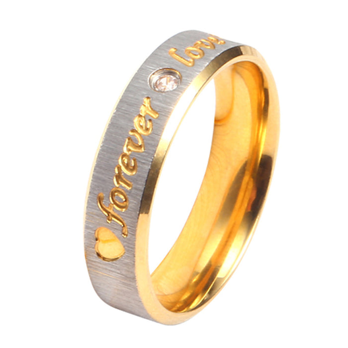 Wholesale Stainless Steel Forever LOVE Couple Rings for Men and Women JDC-RS-LangDi001