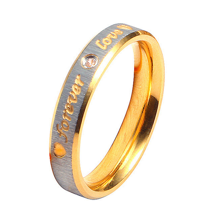 Wholesale Stainless Steel Forever LOVE Couple Rings for Men and Women JDC-RS-LangDi001