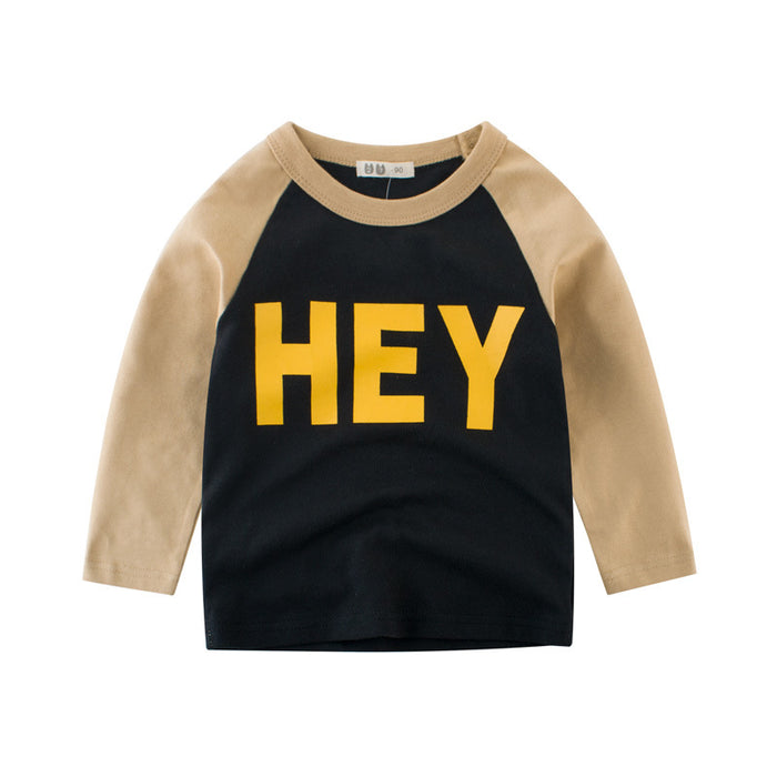 Wholesale Children's T-shirts Baby Long Sleeved Tops Boys' Base Shirts JDC-SXZB005