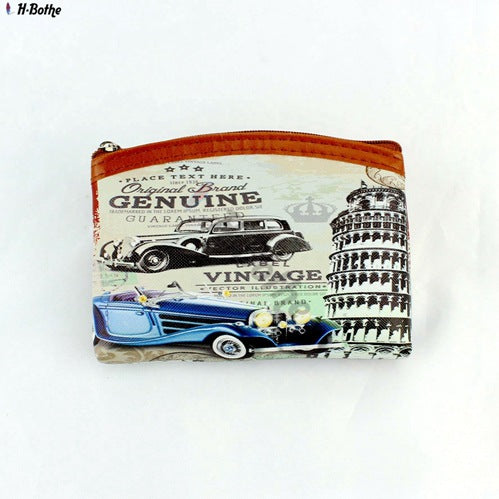 Wholesale Retro Ancient Architecture Eiffel Tower Printing Coin Purse Coin Bag JDC-WT-QW006