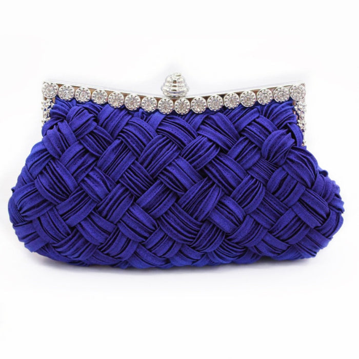 Wholesale Satin Woven Bag Rhinestone Evening Bag JDC-HD-ShengTian004