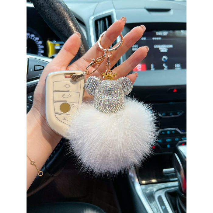 Wholesale Plush Rhinestone Keychain JDC-KC-WangY002